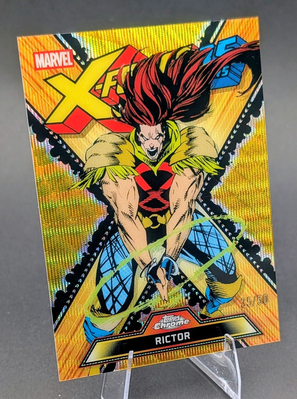 2026 Topps Chrome Marvel RICTOR Gold Wave X-Force /50 -35 Years Insert XF-07 2026 Topps Chrome Marvel RICTOR Gold Wave X-Force /50 -35 Years Insert XF-07