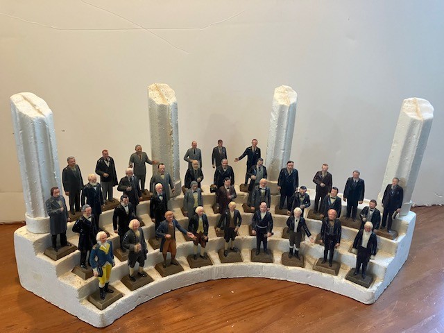 Vintage 1960’s Marx Presidents Figurines Set Of 36 and Nixon With Stand