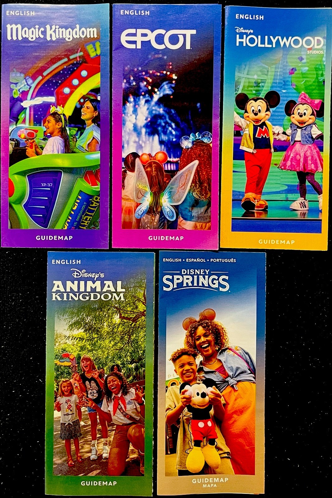 NEW 2026 Walt Disney World Theme Park Guide Maps 5 Maps - Newest Available 