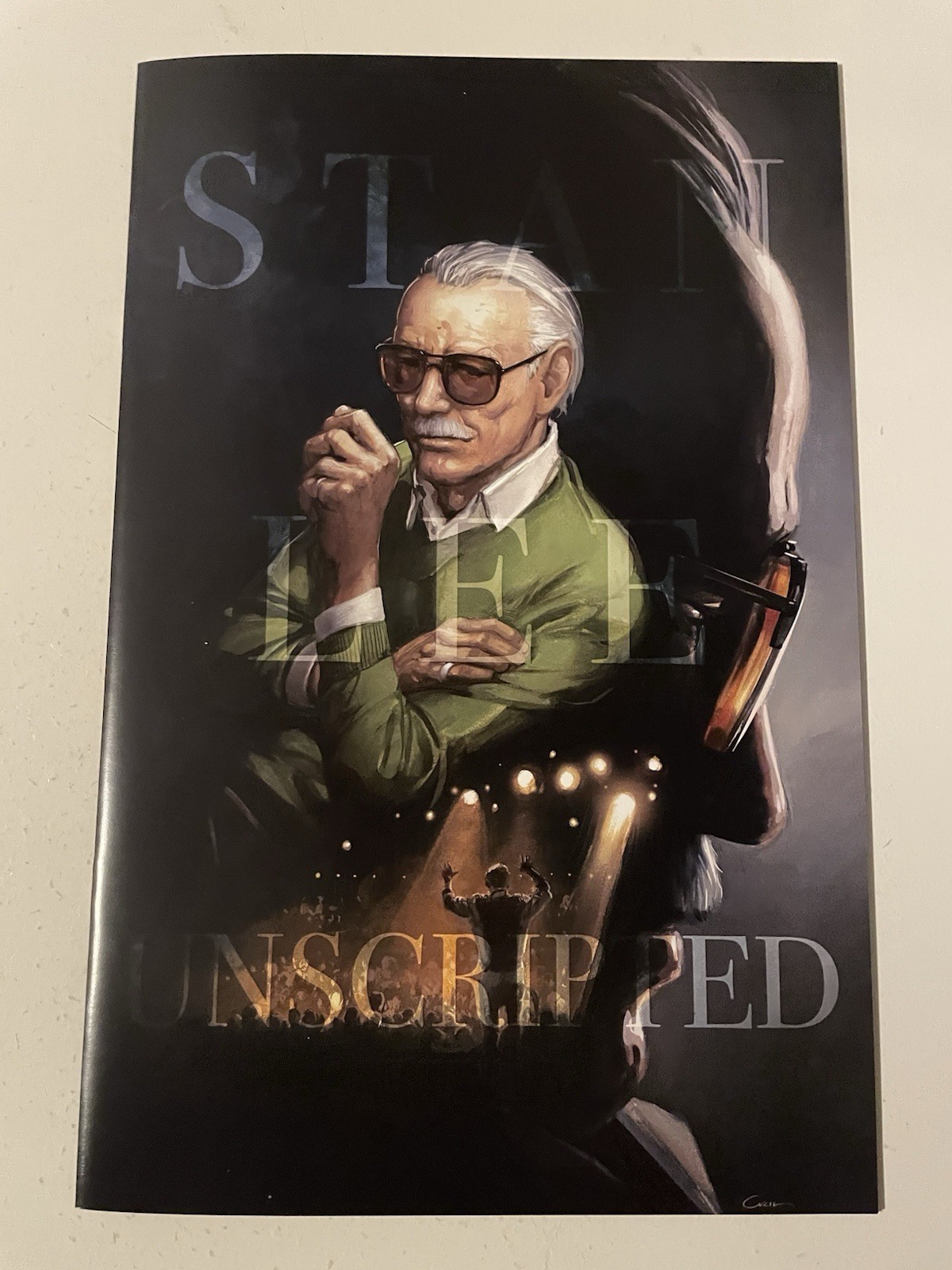 Stan Lee Unscripted Clayton Crain 2025 NYCC Trade/Virgin Set Stan Lee Photobook