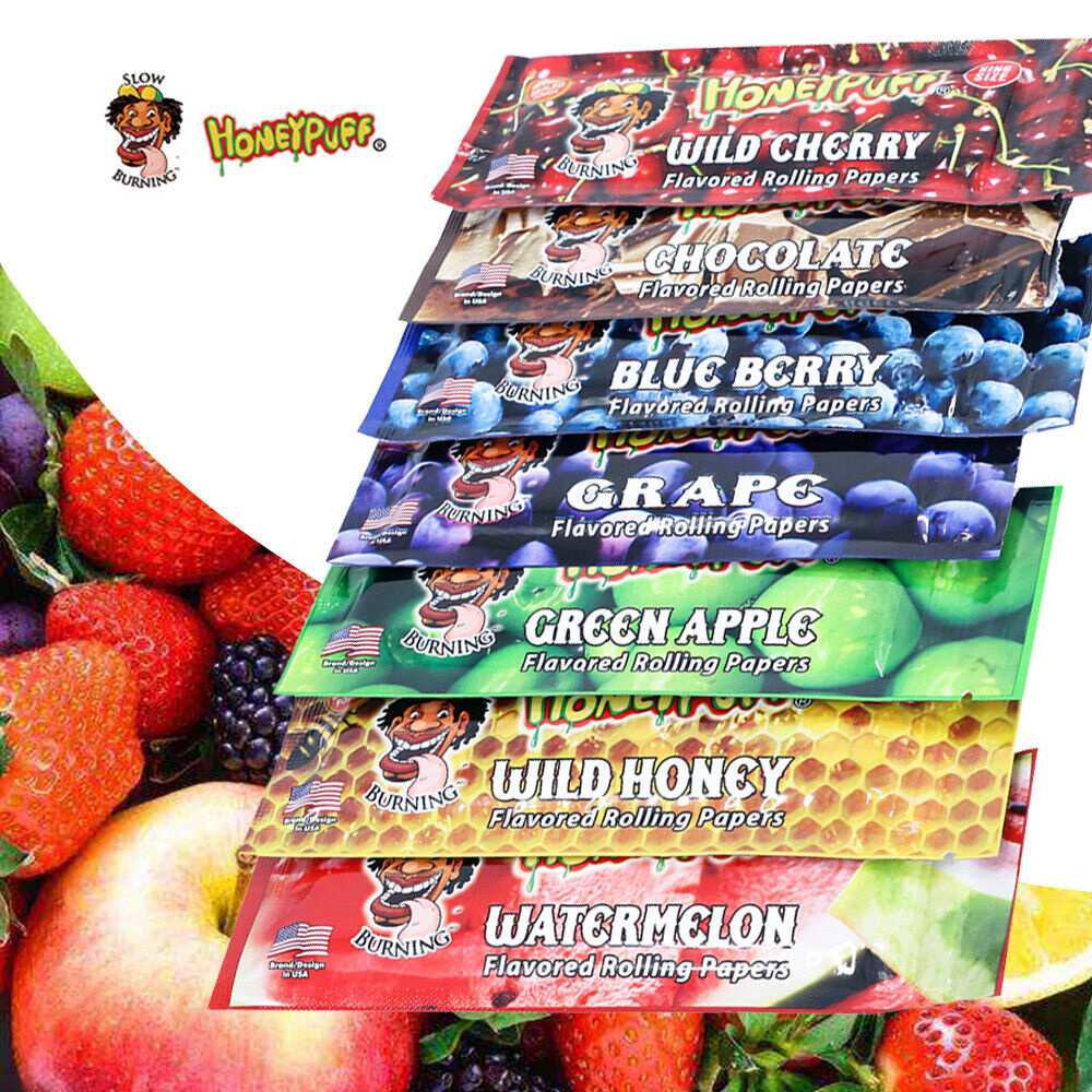 12 X HONEYPUFF King Size Pre-Rolled Fill Cones Fruit Flavored Rolling Paper