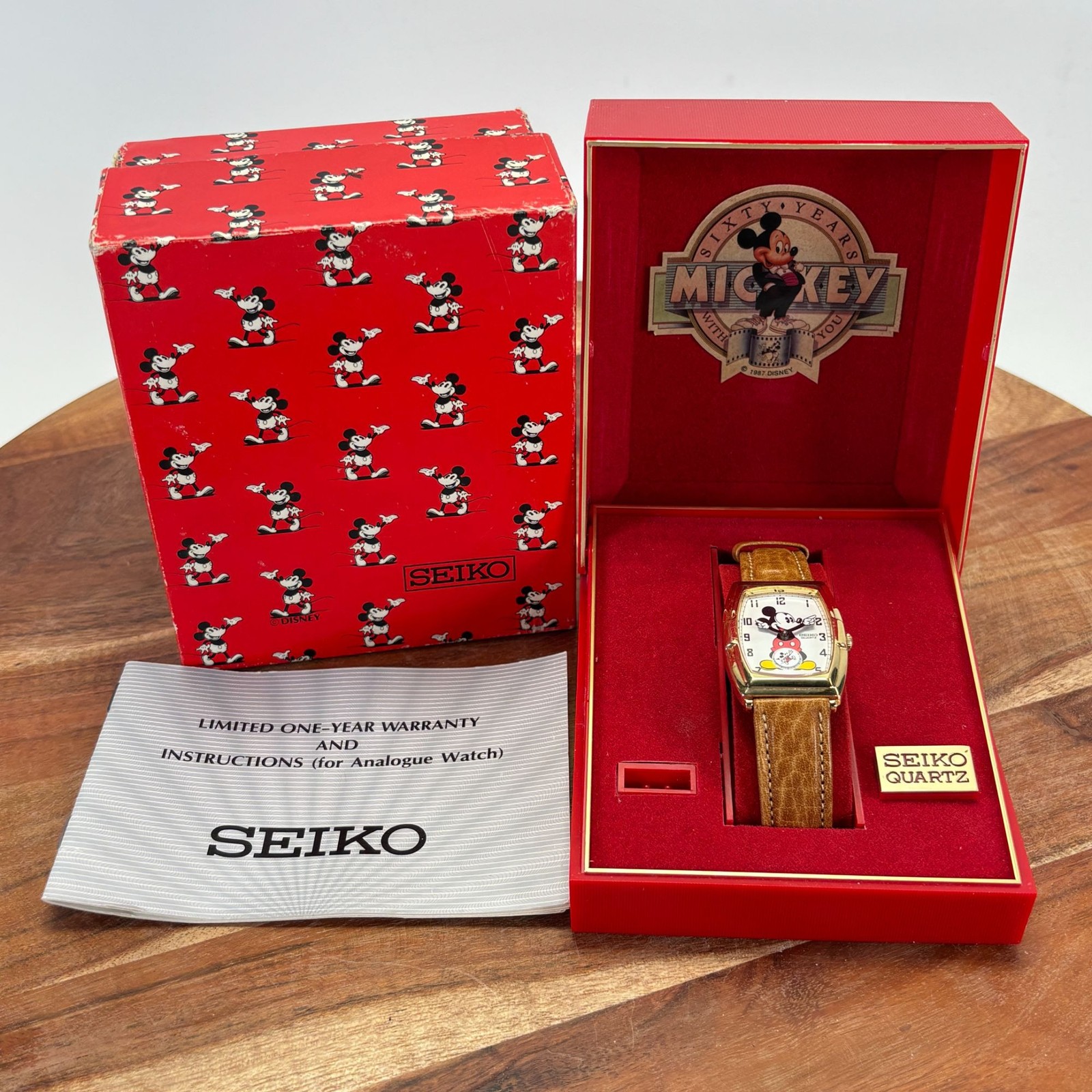 New Vintage 1987 Disney Seiko Mickey Mouse Watch 60th Anniversary Men & Women\'s