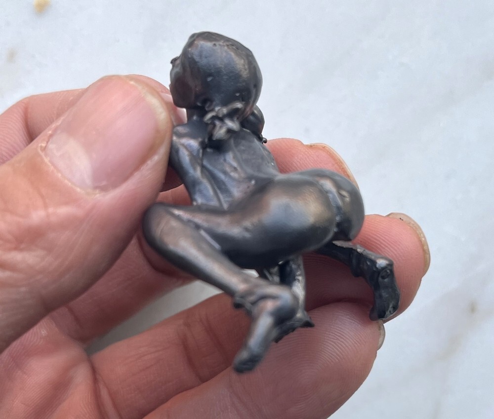 Brass Naked Sexy Girl Statue Art Beauty Model Figurine Decor Artwork