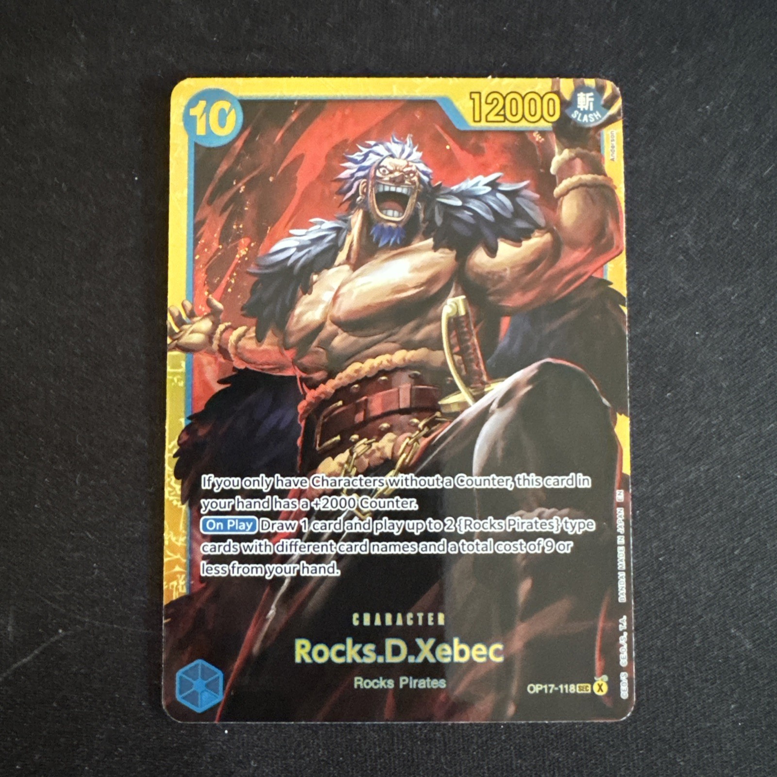 One Piece TCG - Rocks D Xebec - OP17-118 SEC Rare - Strongest Warriors - NM+ One Piece TCG - Rocks D Xebec - OP17-118 SEC Rare - Strongest Warriors - NM+