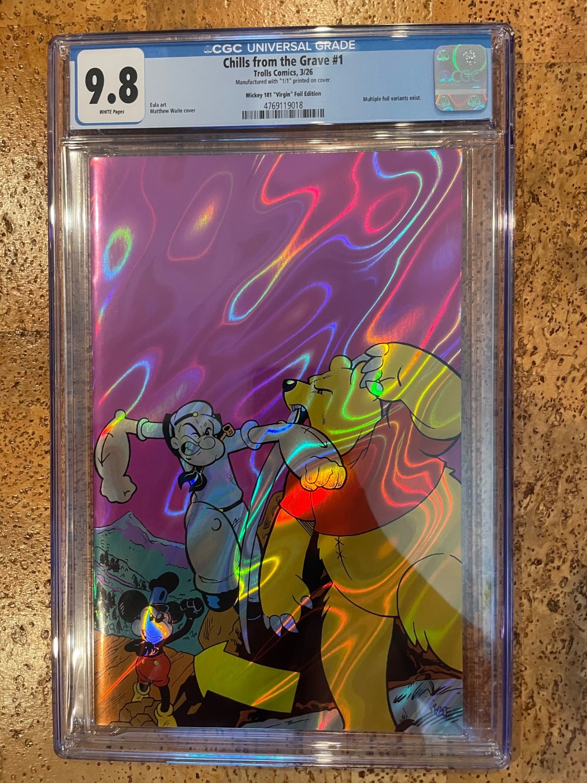CHILLS FROM THE GRAVE CGC 9.8 *Waite - Mickey 181 VIRGIN LAVA FOIL VARIANT* 1/1