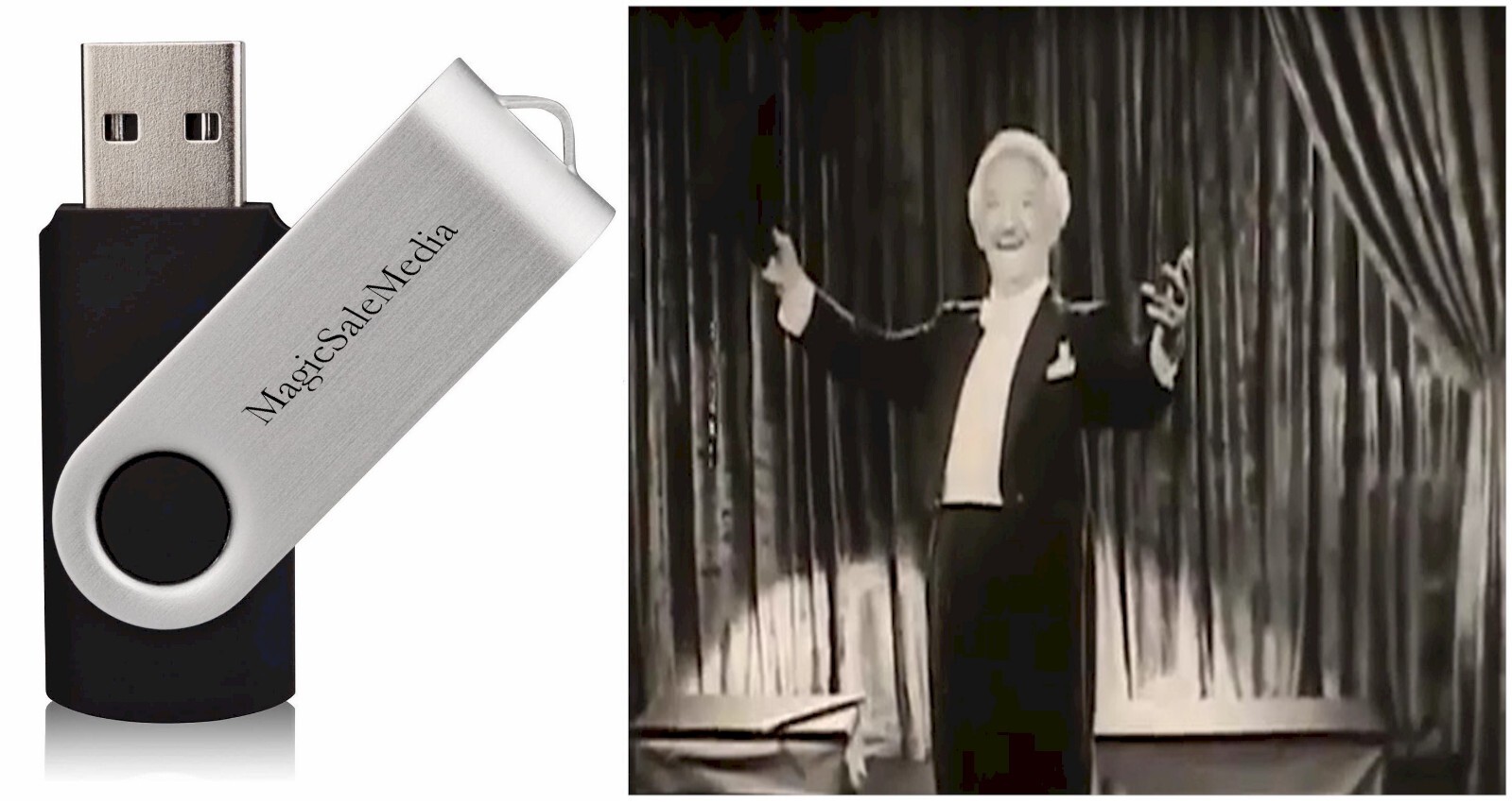 Magic Magicians Conjuring Tricks Sleight of Hand - 135 Old Footage Films on USB
