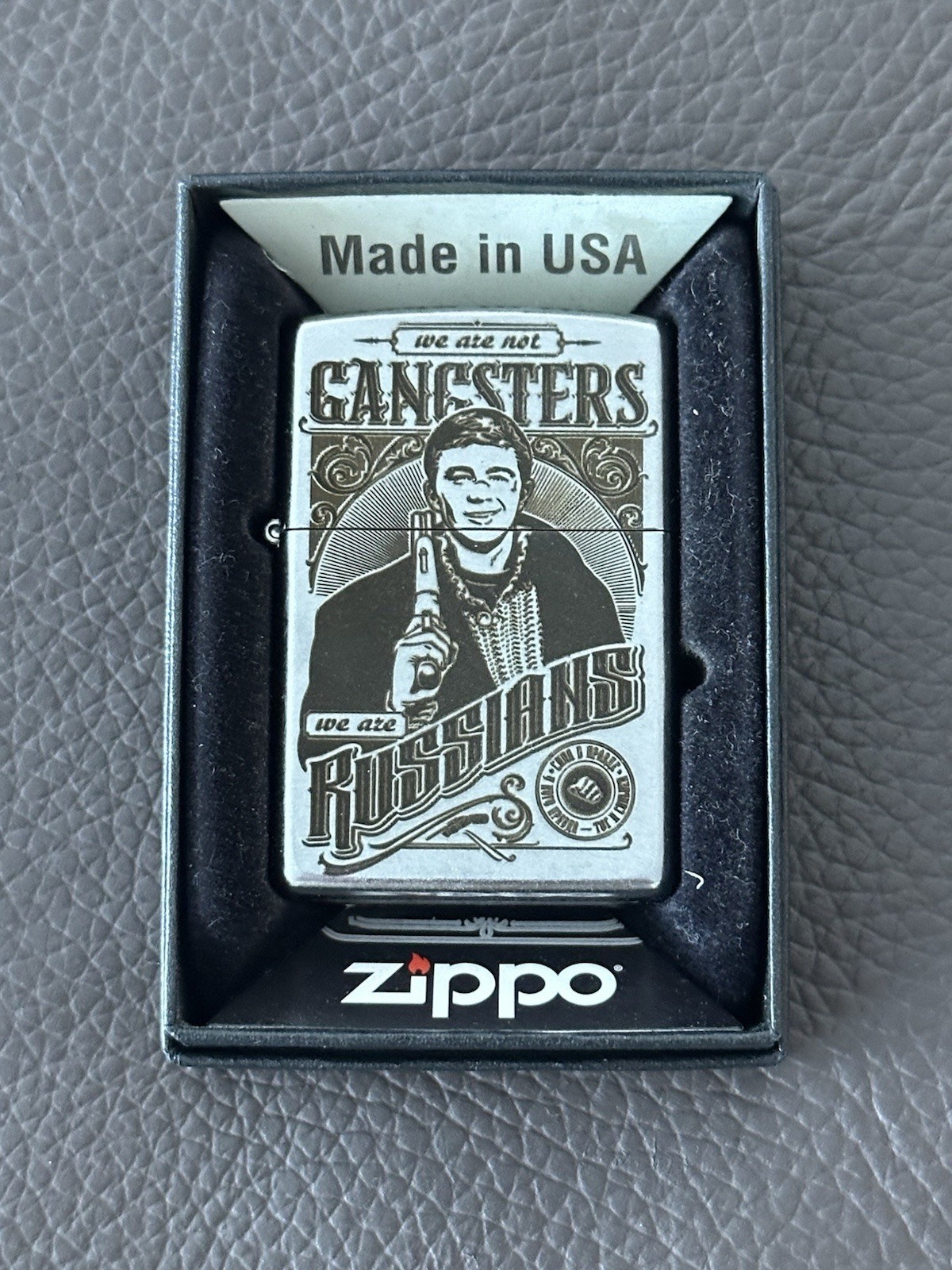 Zippo Lighter “We Are Not Gangsters We Are Russians” Laser Engraved Made in USA