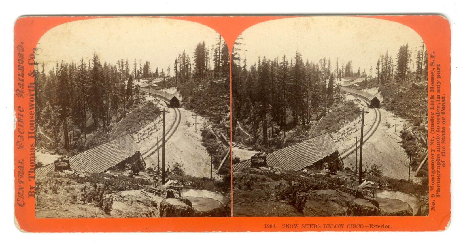 California -  Snow Sheds Below Cisco by Houseworth