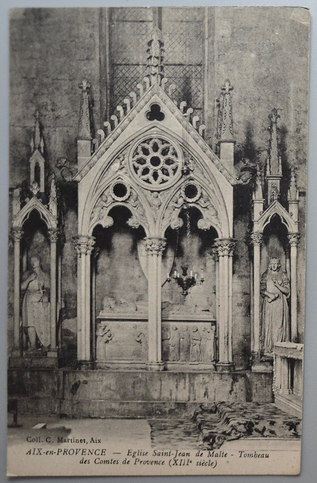 Aix en Provence France Eglise Saint Jean de Malte 13th Century Tomb Postcard
