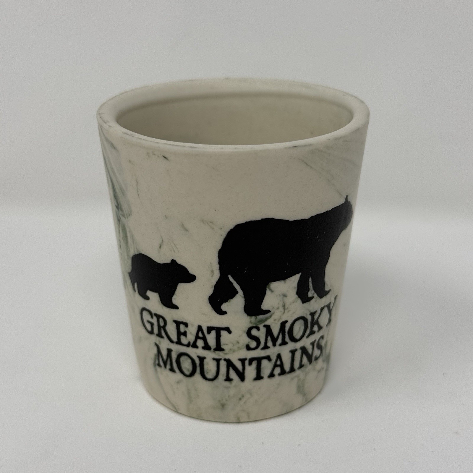 Cape Shore Montana Great Smoky Mountains Bear Pottery Shot Glass Souvenir