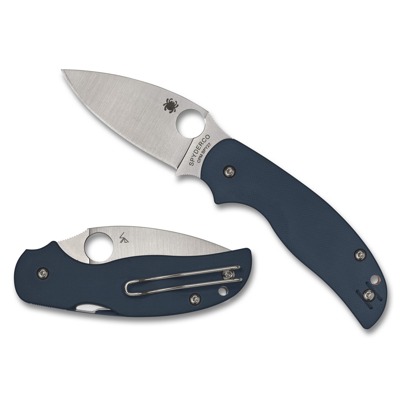 Spyderco Sage 5 Folding Knife CPM SPY27 3in Cobalt Blue G-10 C123GPCBL