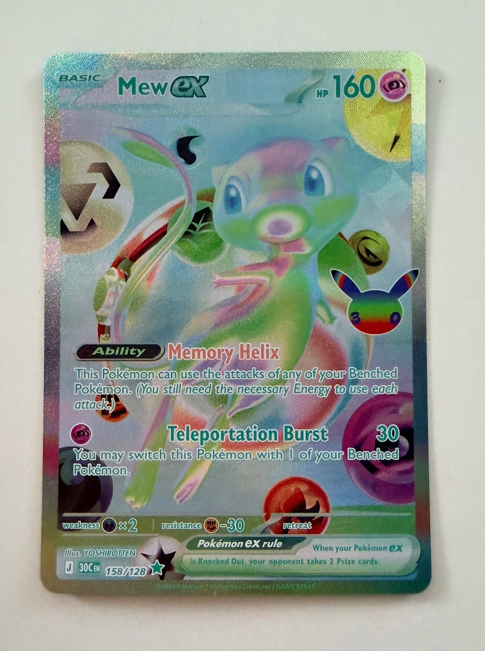 Mew ex 158/128 - Pokemon 30th Celebration Futuristic Mew MINT