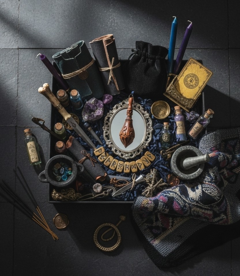 Starter Witch Box Pagan Wicca Altar Kit Surprise 20 Item Baby Witch READ LISTING