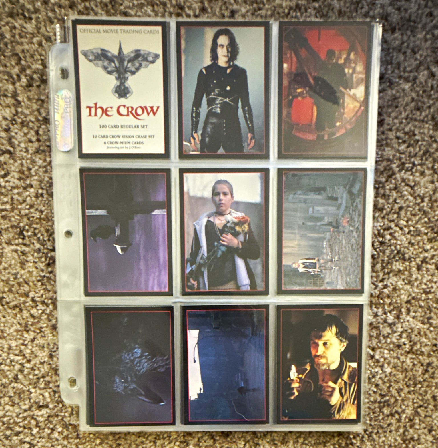 SkyBox The Crow 1994 Movie Trading Cards COMPLETE 100 Card Set + Chase Chro