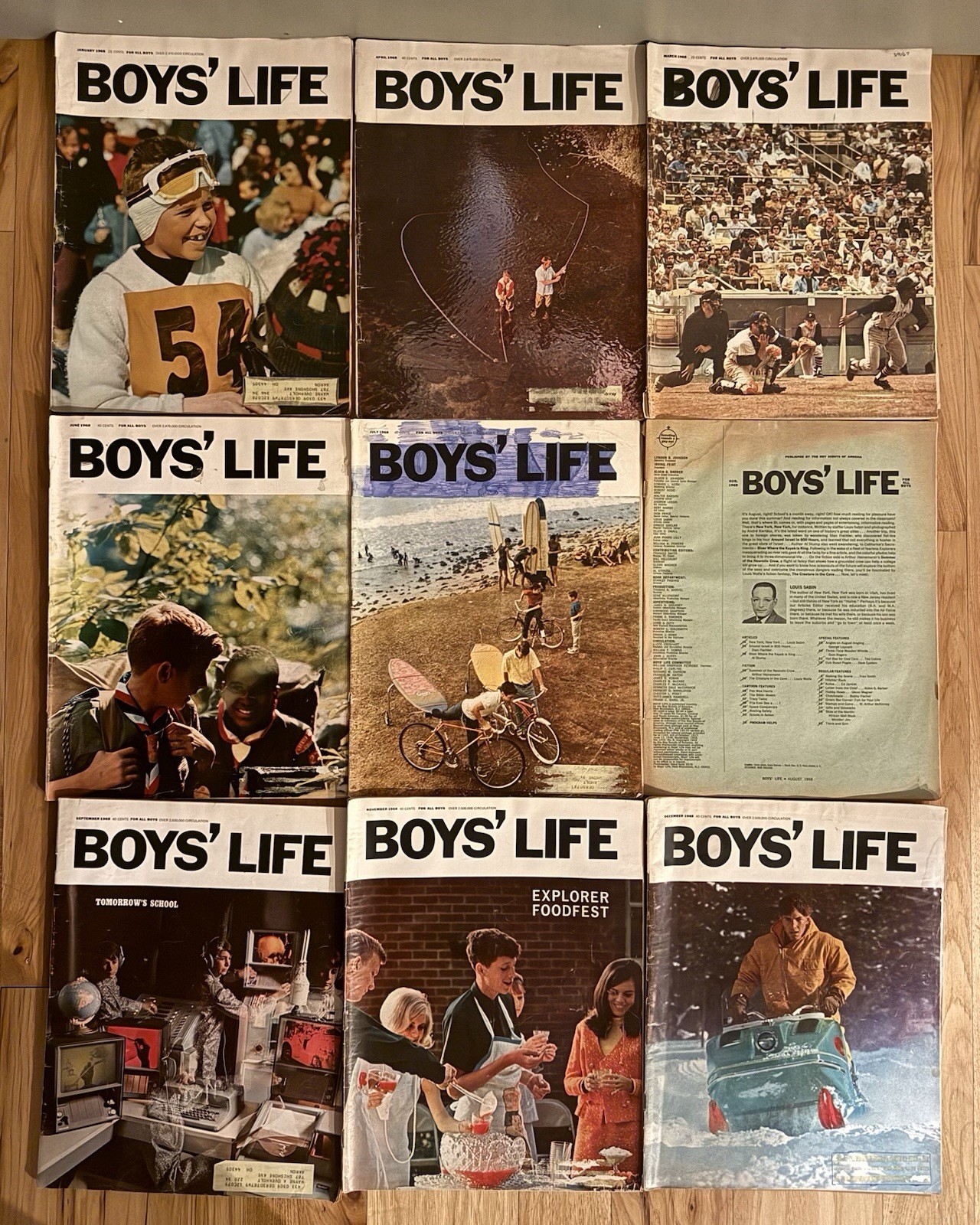 9 - Boys' Life Magazines from 1968