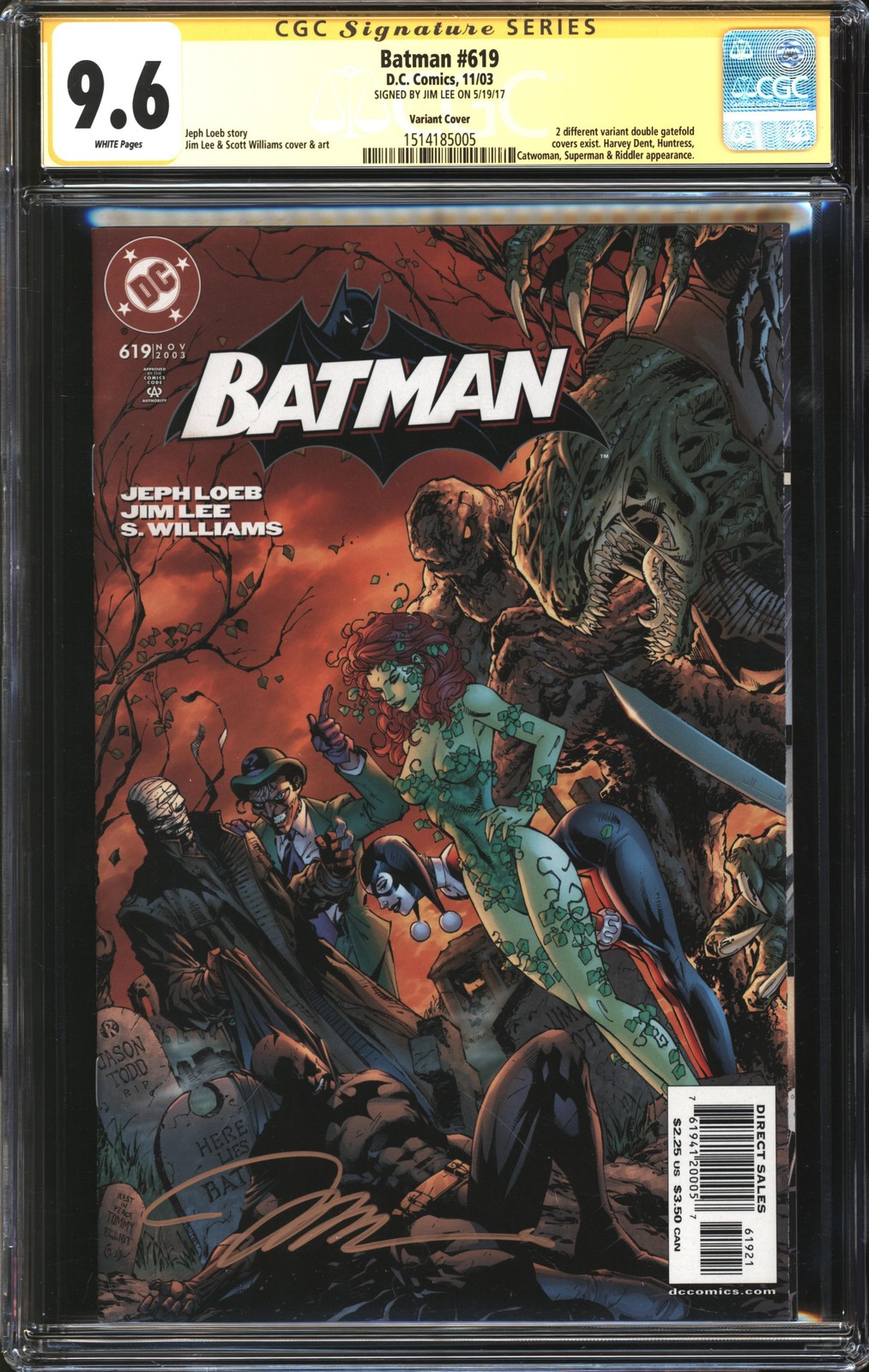 Batman (1940) #619 Villains Gatefold Variant CGC Signature Series 9.6 NM+ Signed