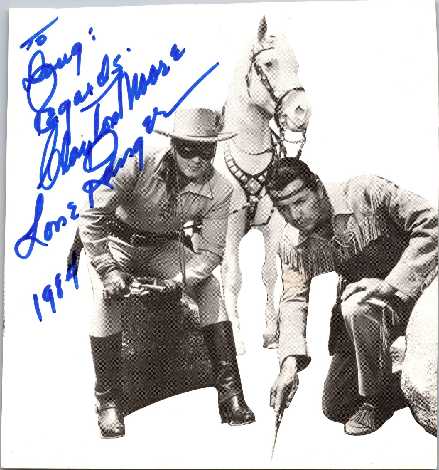 5 x 5 Photo Signed w/ Autograph - Clayton Moore 5 x 5 Photo Signed w/ Autograph - Clayton Moore