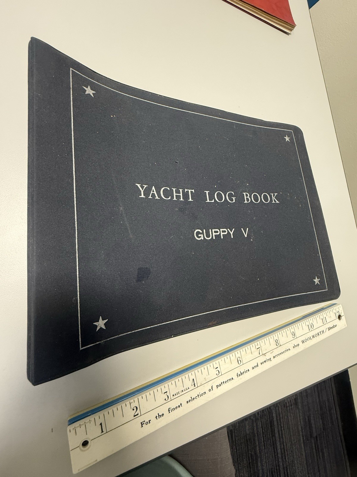 1954 Yacht Log Book Old Vintage “Guppy V” W/ Entries From 1970s Port Aransas TX