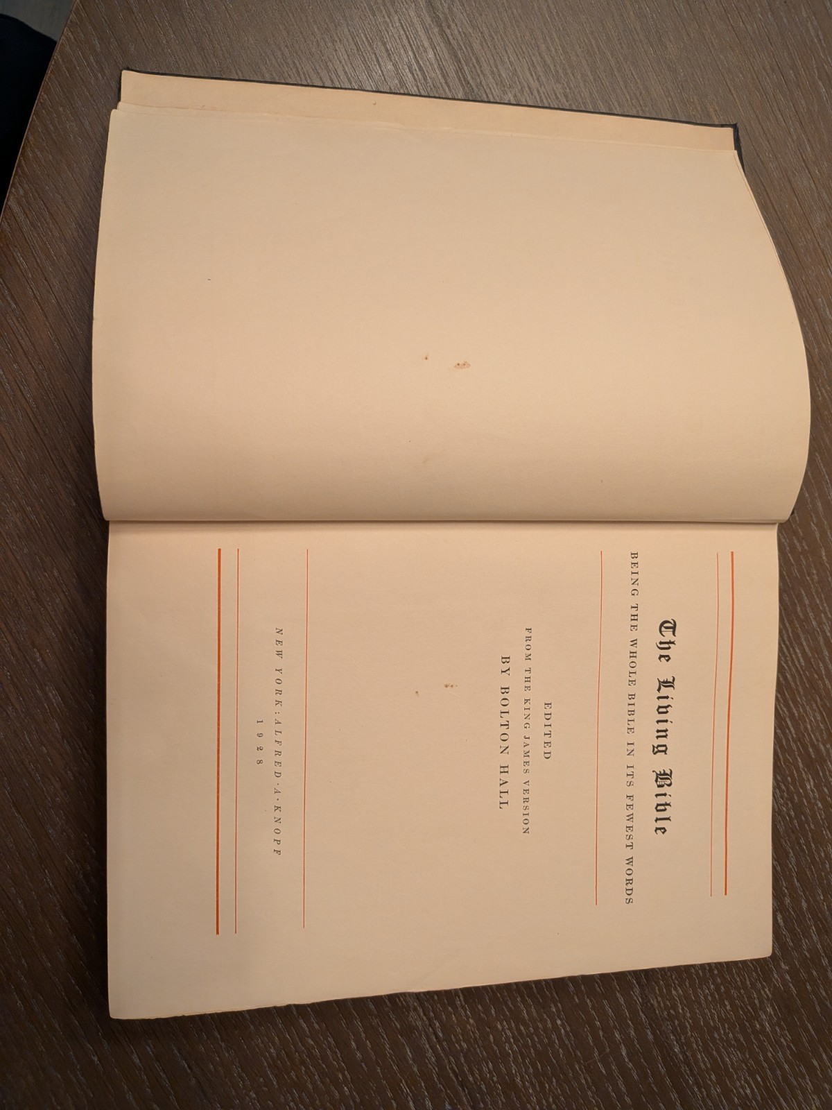 The Living Bible 1928 Bolton Hall First Edition