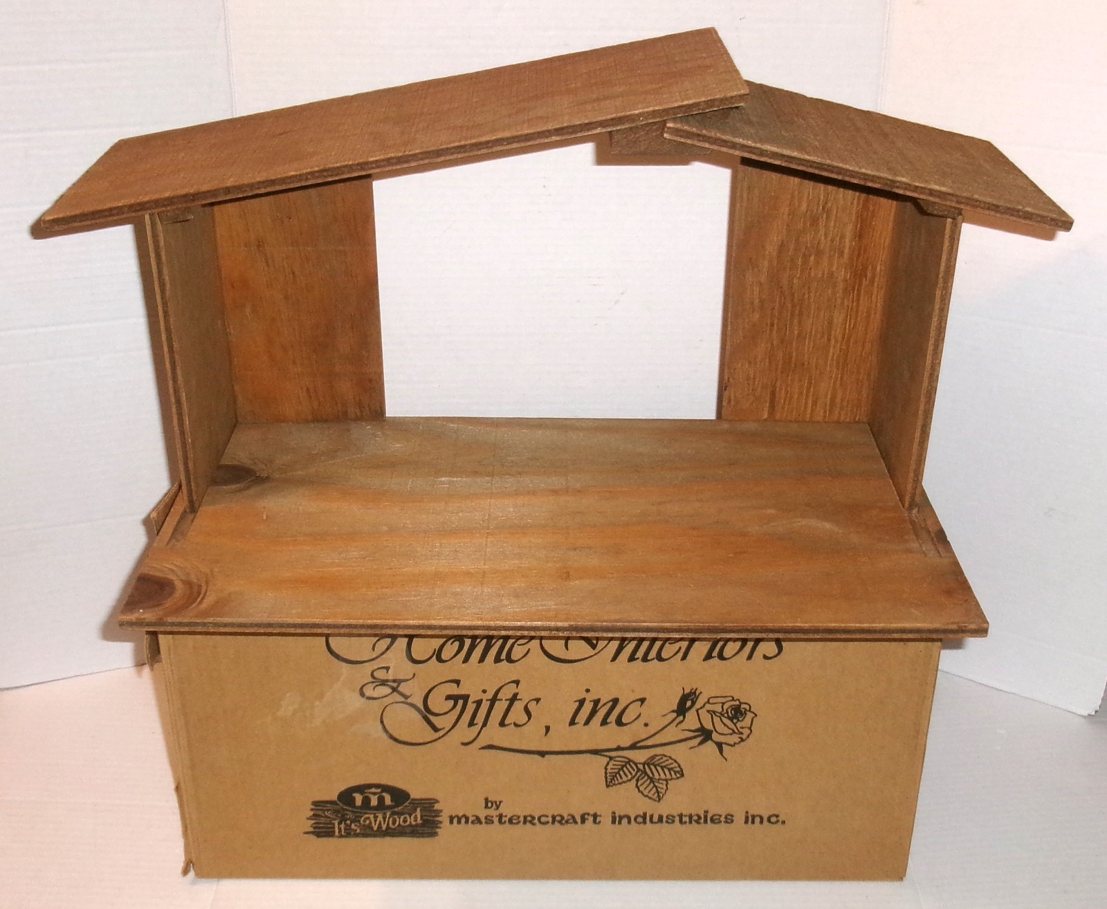 Homco Nativity Stable Barn #5104 DO Wooden Creche Manger w/ Box Excellent FR Homco Nativity Stable Barn #5104 DO Wooden Creche Manger w/ Box Excellent FR