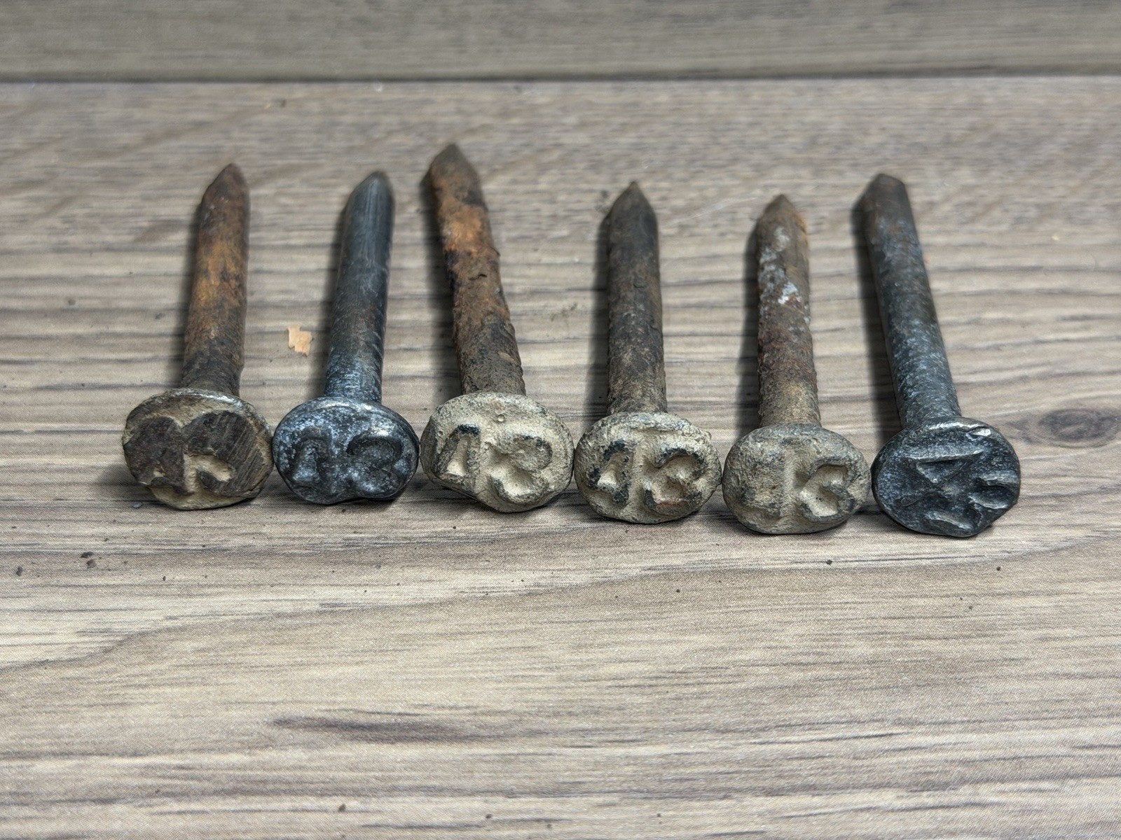 Railroad Date Nail 1943 Lot Of 6 Rare Railroad Date Nail 1943 Lot Of 6 Rare