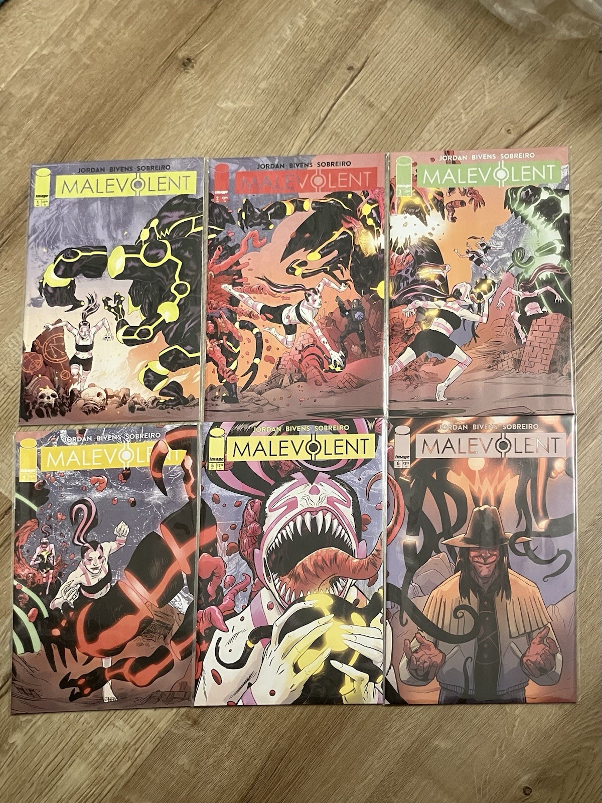 Image Comics Malevolent #1-6 Comic Book Lot Covers A Jordan Bivens Sobreiro