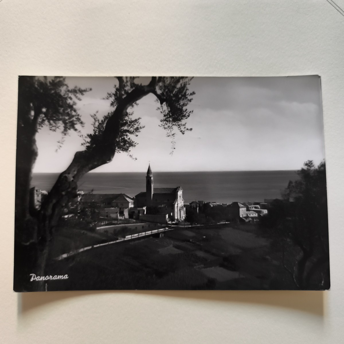 Arenzano Genoa Basilica Child Jesus OLD BLACK AND WHITE TRAVEL POSTCARD