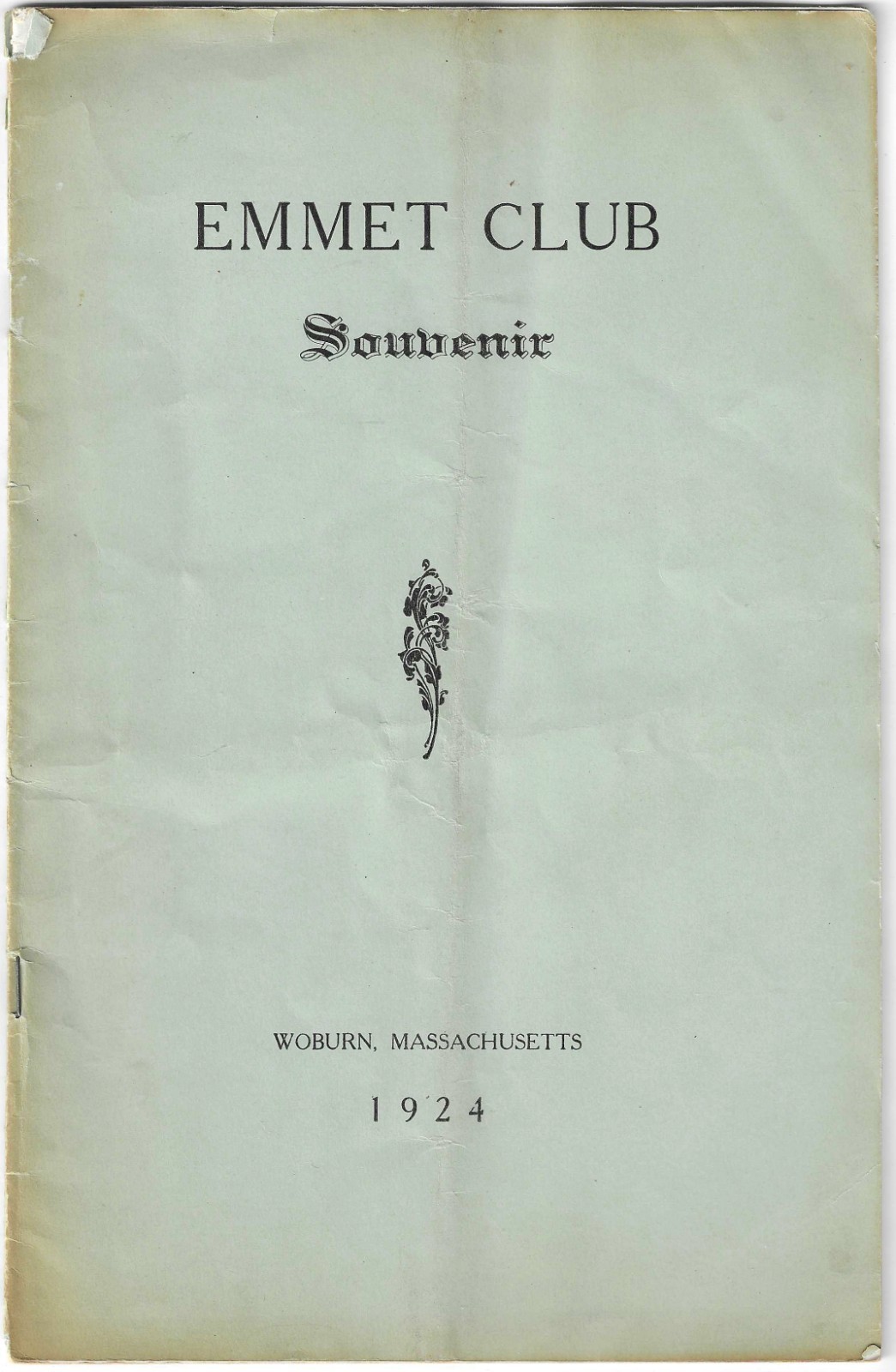 1924 Emmet Club Irish Independence Booklet Woburn MA Manchester Martyrs Antique