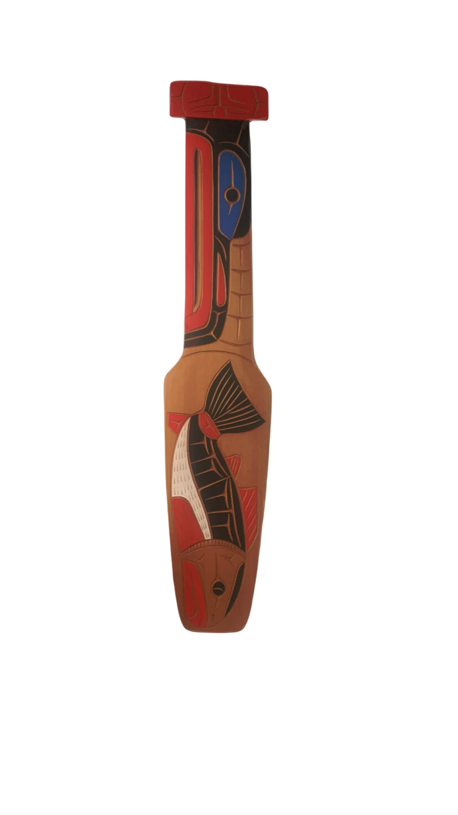 West Coast First Nations Art  Cedar Paddle  Neil Baker Bald Eagle Raven  #71048