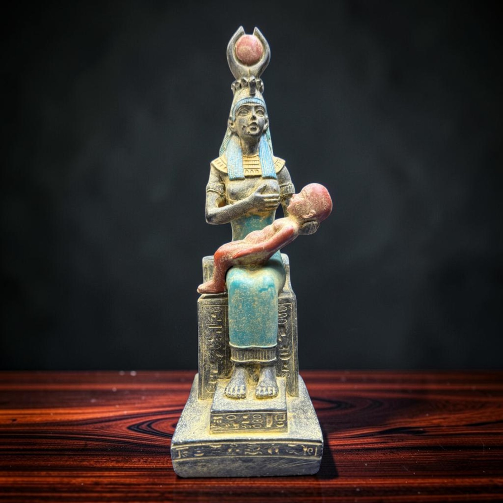 Ancient Egyptian Antiquities Goddess Isis Horus Statue Rare Pharaonic Unique BC