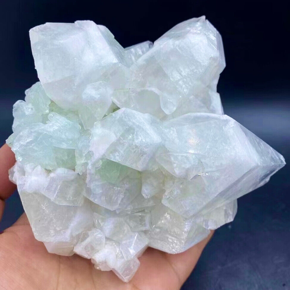 1.94LB Rare Transparent Green Cube Fluorite Mineral Crystal Specimen/China