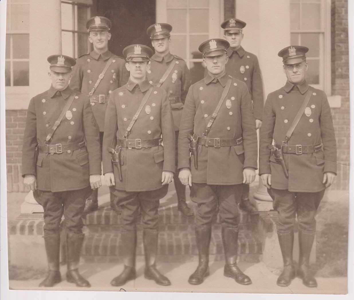 Original 1920s Press Photo New Jersey Police Officers Squad East Orange NJ Vtg