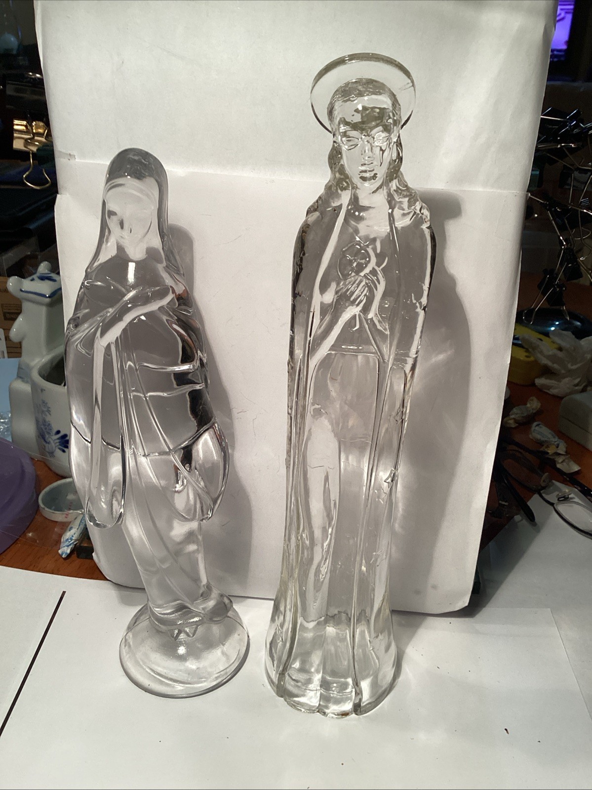 Vintage Fostoria Glass Nativity Figures 1970s