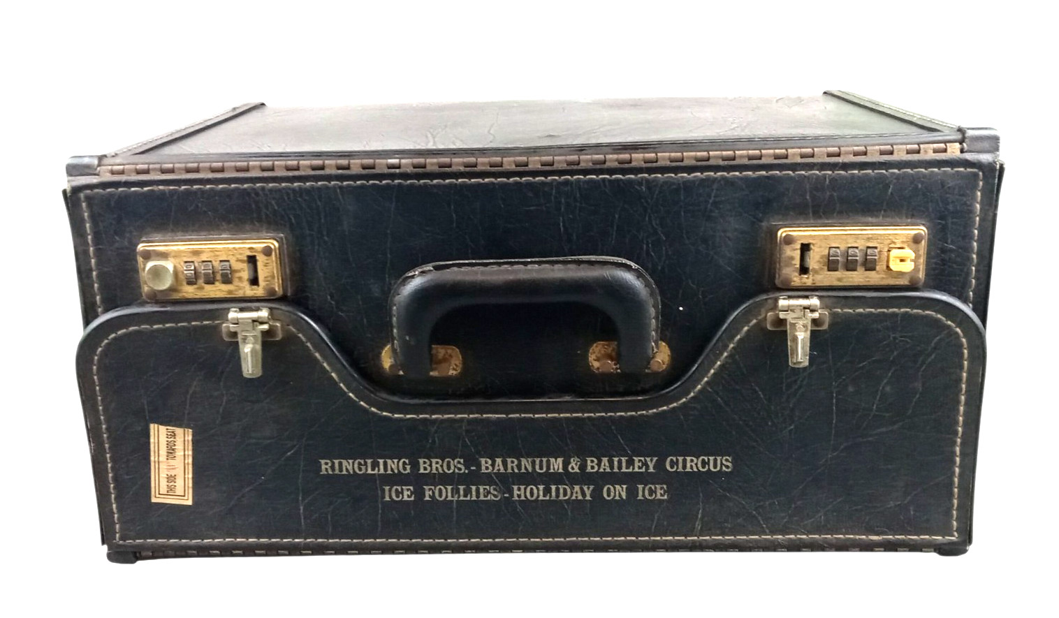 Vintage Ringling Bros Barnum Bailey Circus Ice Follies Holiday On Ice Case Trunk