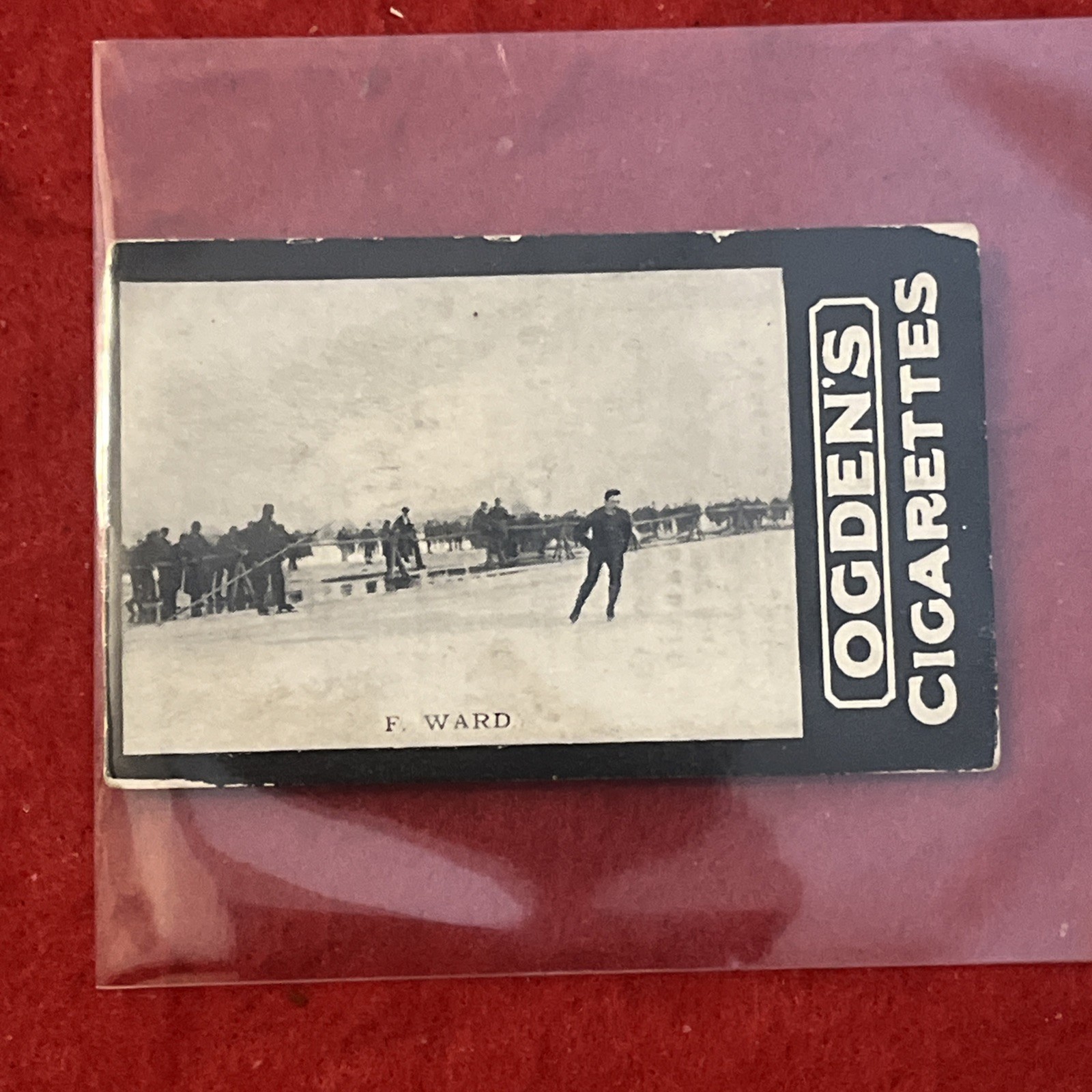 1901-1902 Ogden’s Cigarettes F. WARD • GB Skating Champion Tobacco Card #97 G-G+