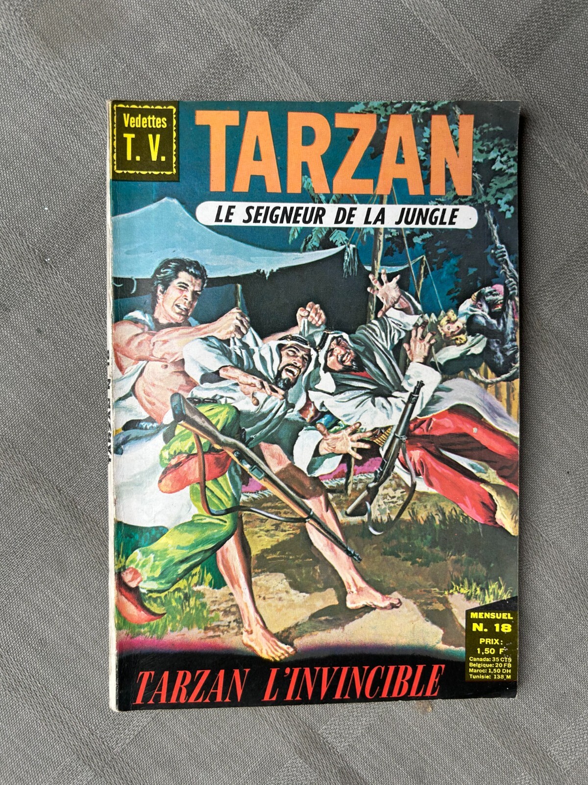 TARZAN 2nd SAGÉDITION SERIES N°18 TARZAN THE INVINCIBLE 1969 VGC