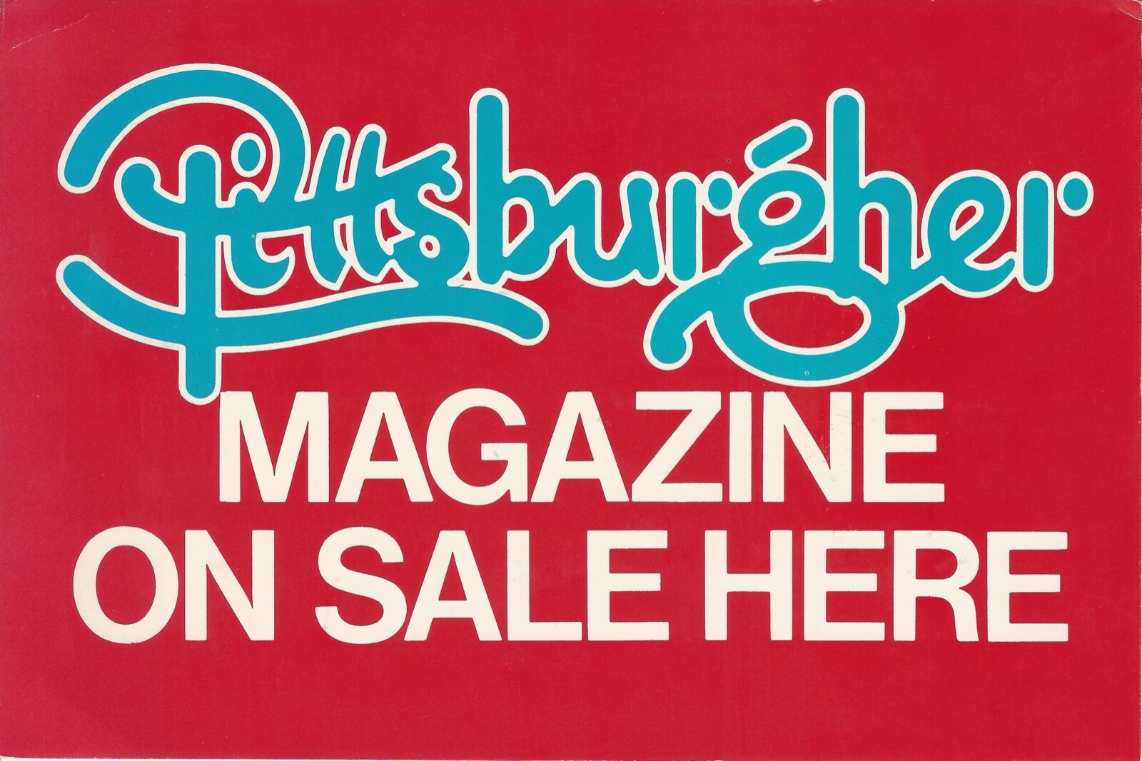 Vintage 1980s PITTSBURGHER MAGAZINE \