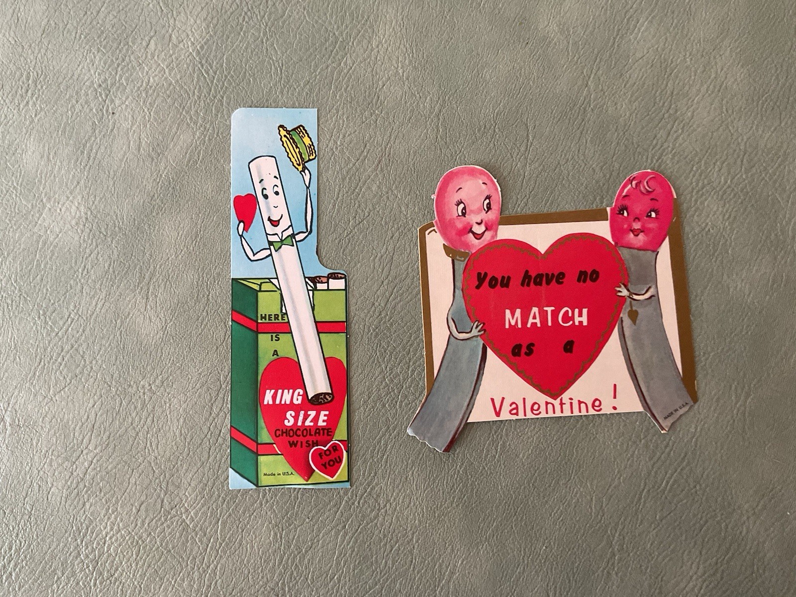 VINTAGE  VALENTINES CARDS ( 2 RARE CARDS )