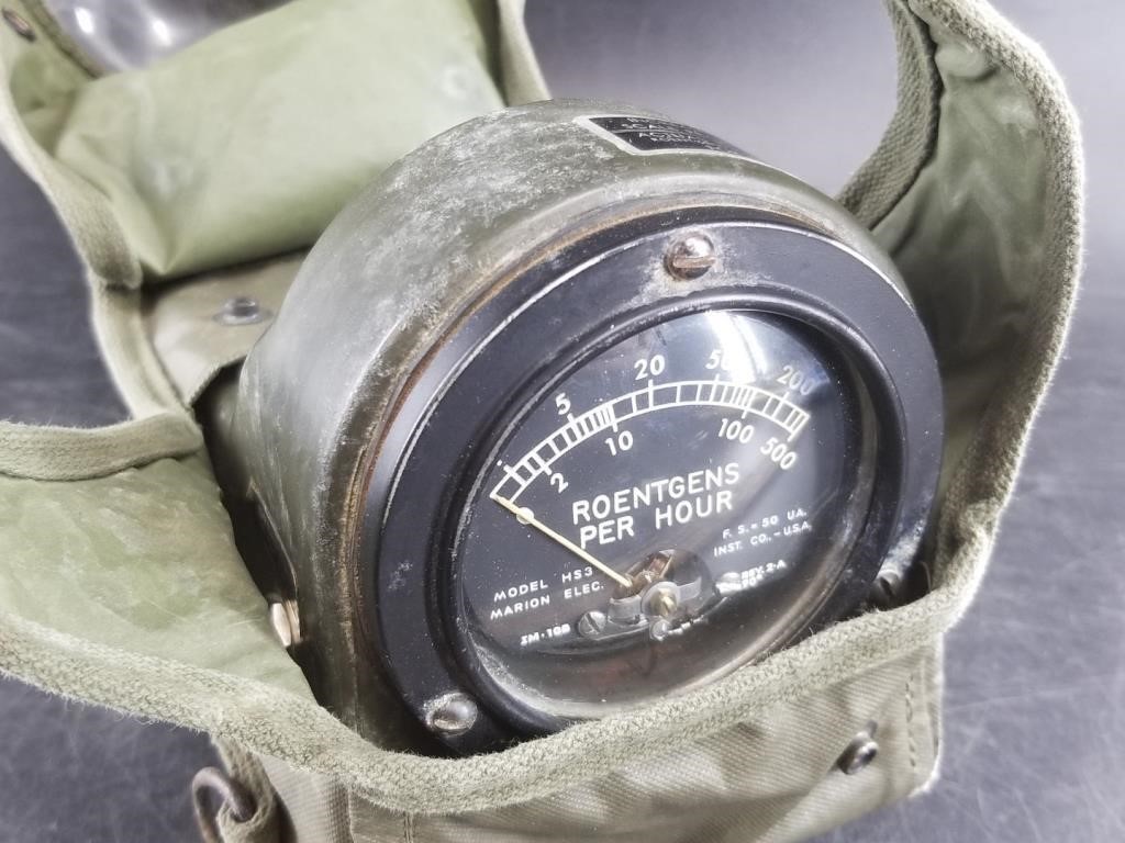 Vintage Marion Electrical Instrument Co Model HS3, US Mil. Rad Meter w/Pouch