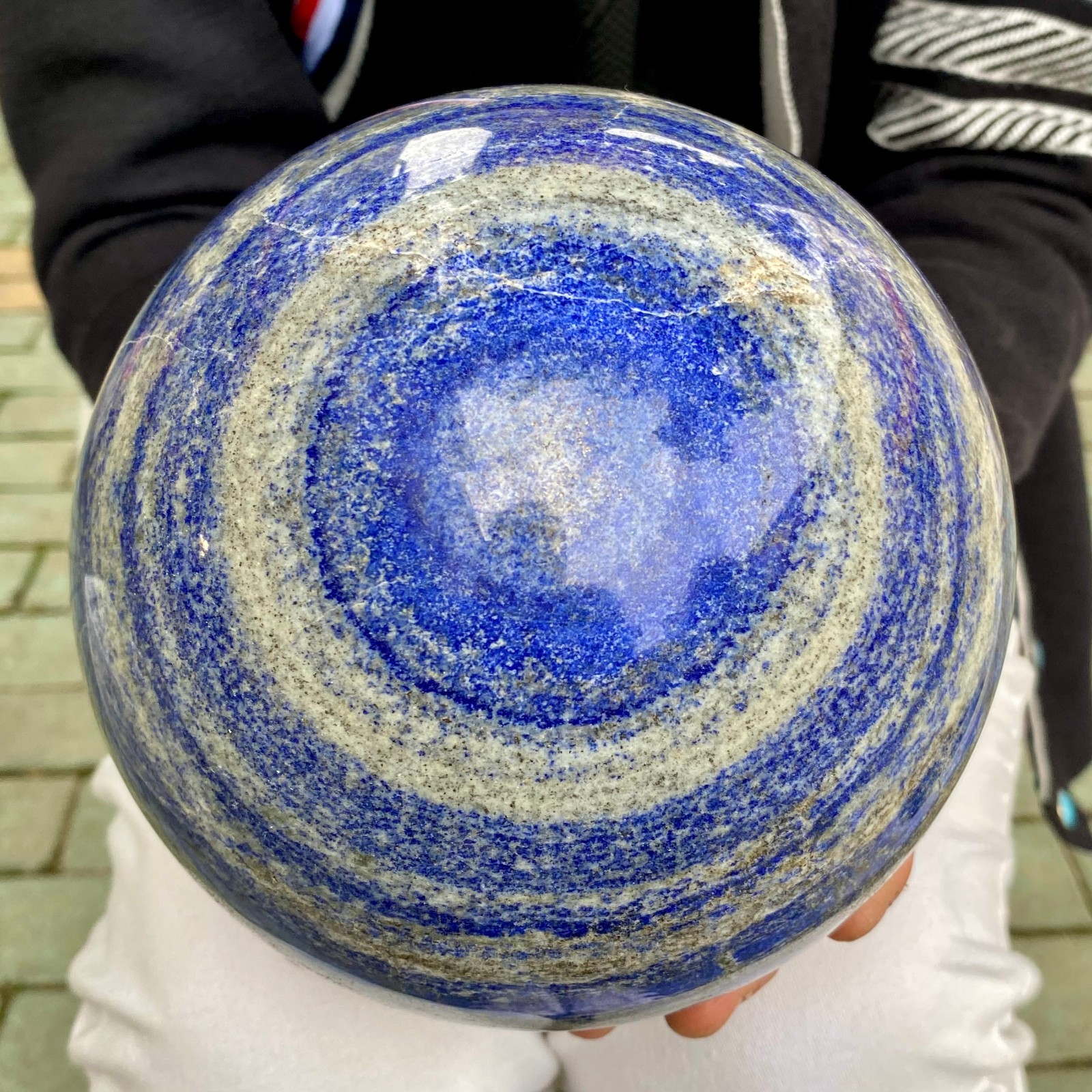 14.74LB Large Natural Lapis Lazuli Quartz Sphere Large Crystal Ball Reiki Heal