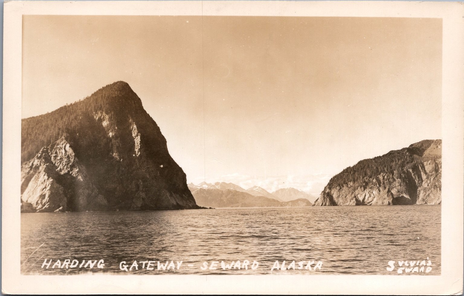 Harding Gateway Seward Alaska Vintage RPPC Real Photo Postcard S. Vivian