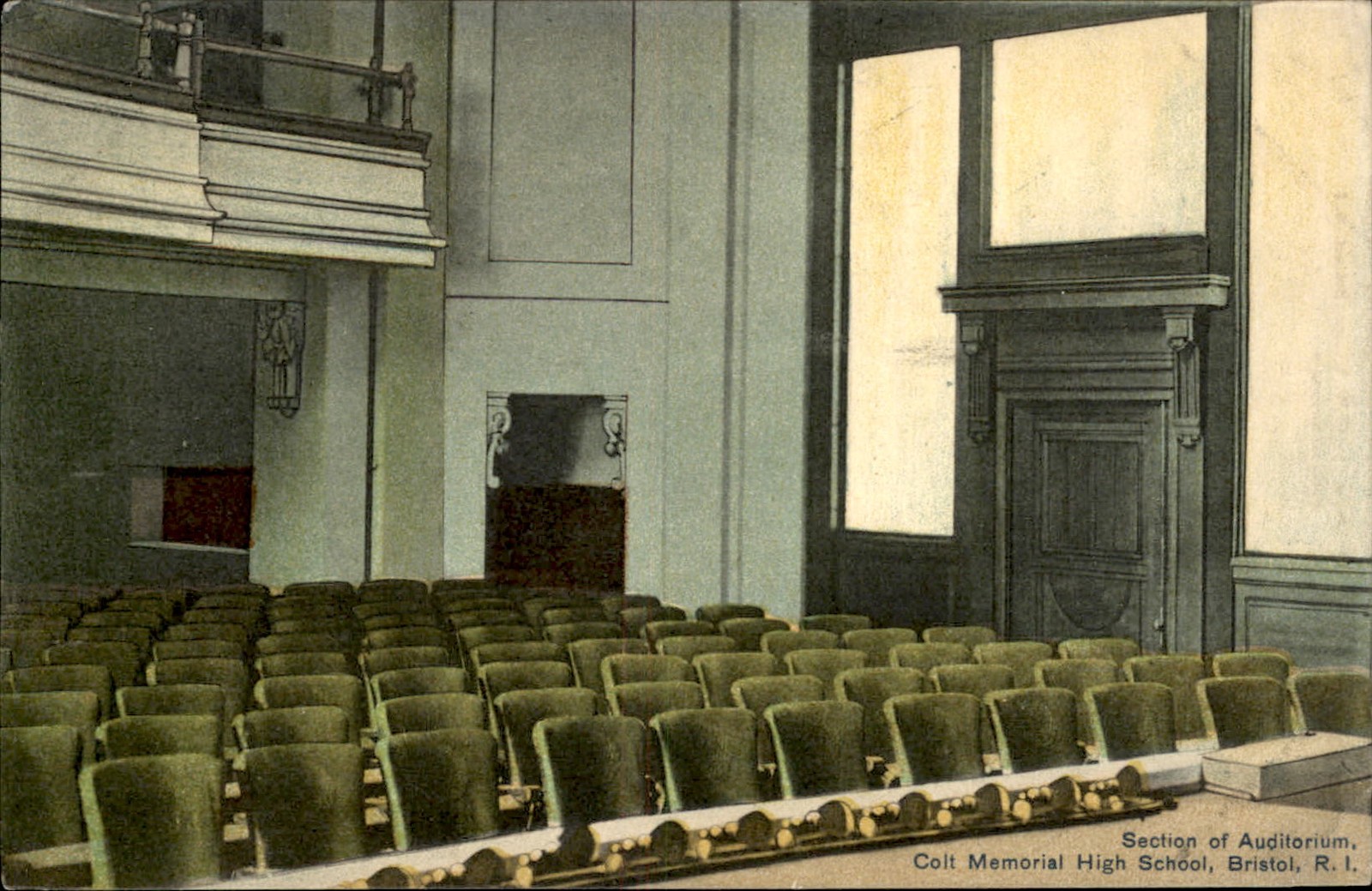 Bristol RI Auditorium Interior C. W. Sparks c1910 Vintage Postcard bhn