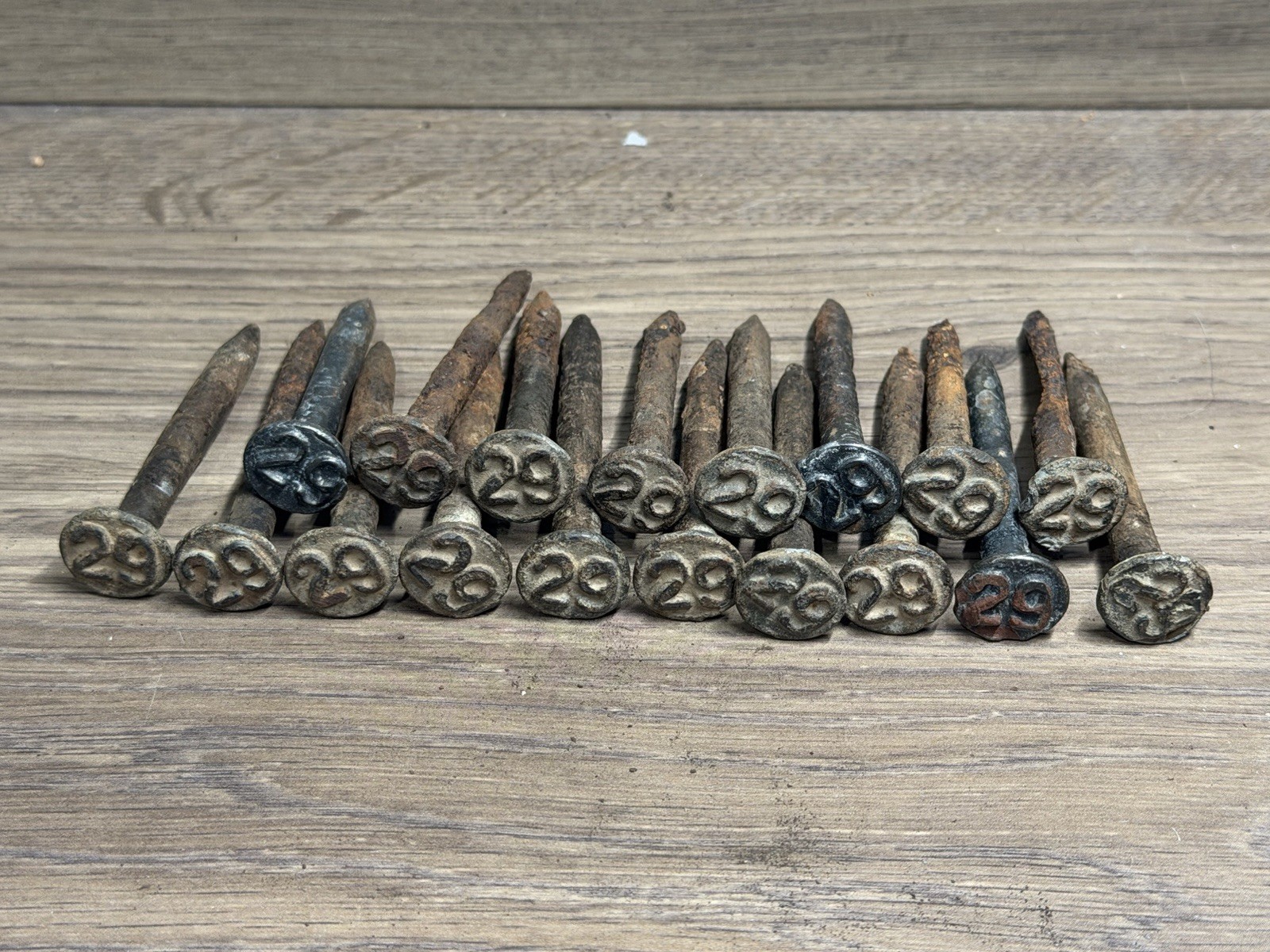 Railroad Date Nail 1929 Lot Of 18 Rare Railroad Date Nail 1929 Lot Of 18 Rare