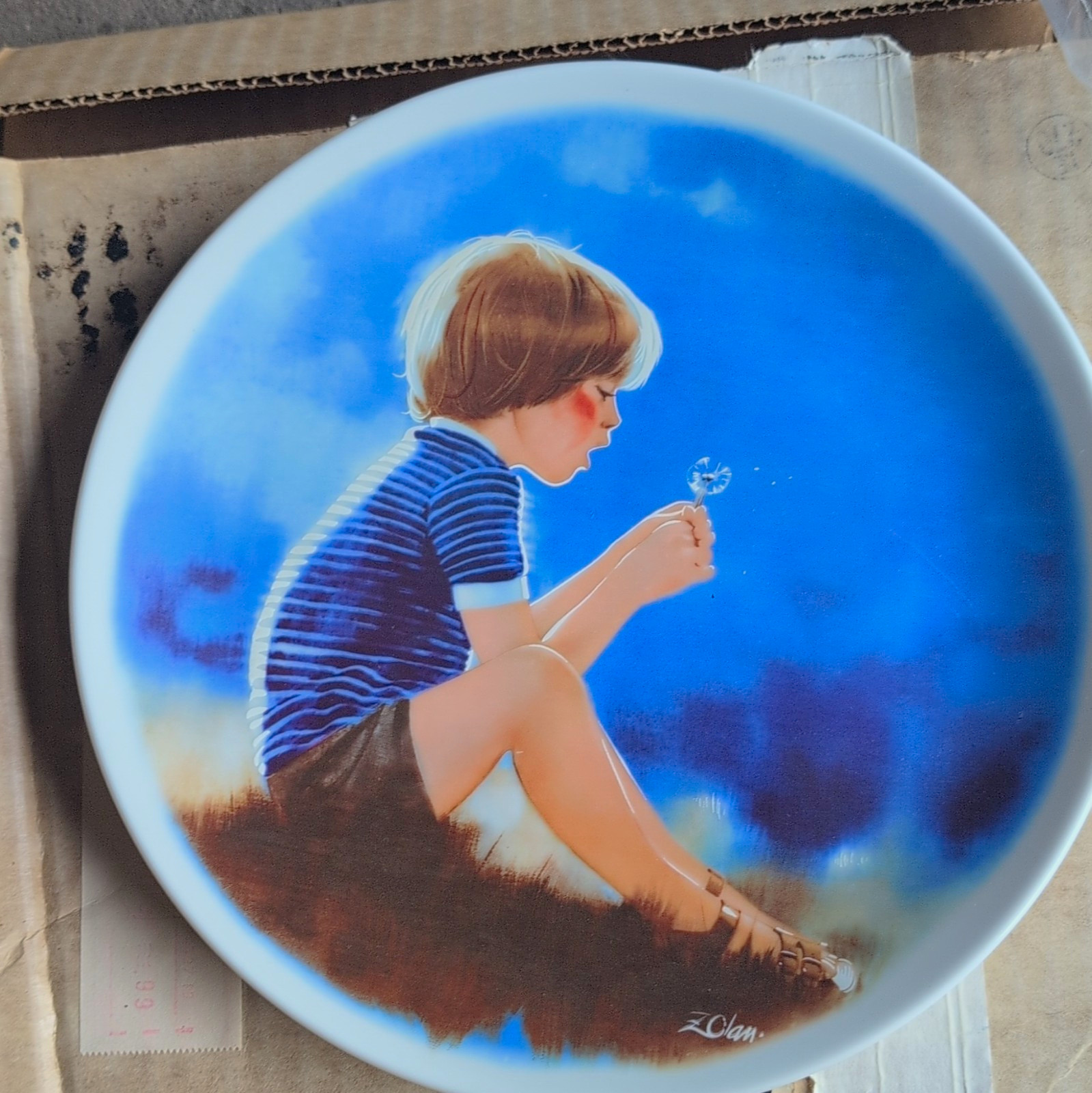 Viletta Donald Zolan Erik and Dandelion Fine China LE Numbered Plate #2298C