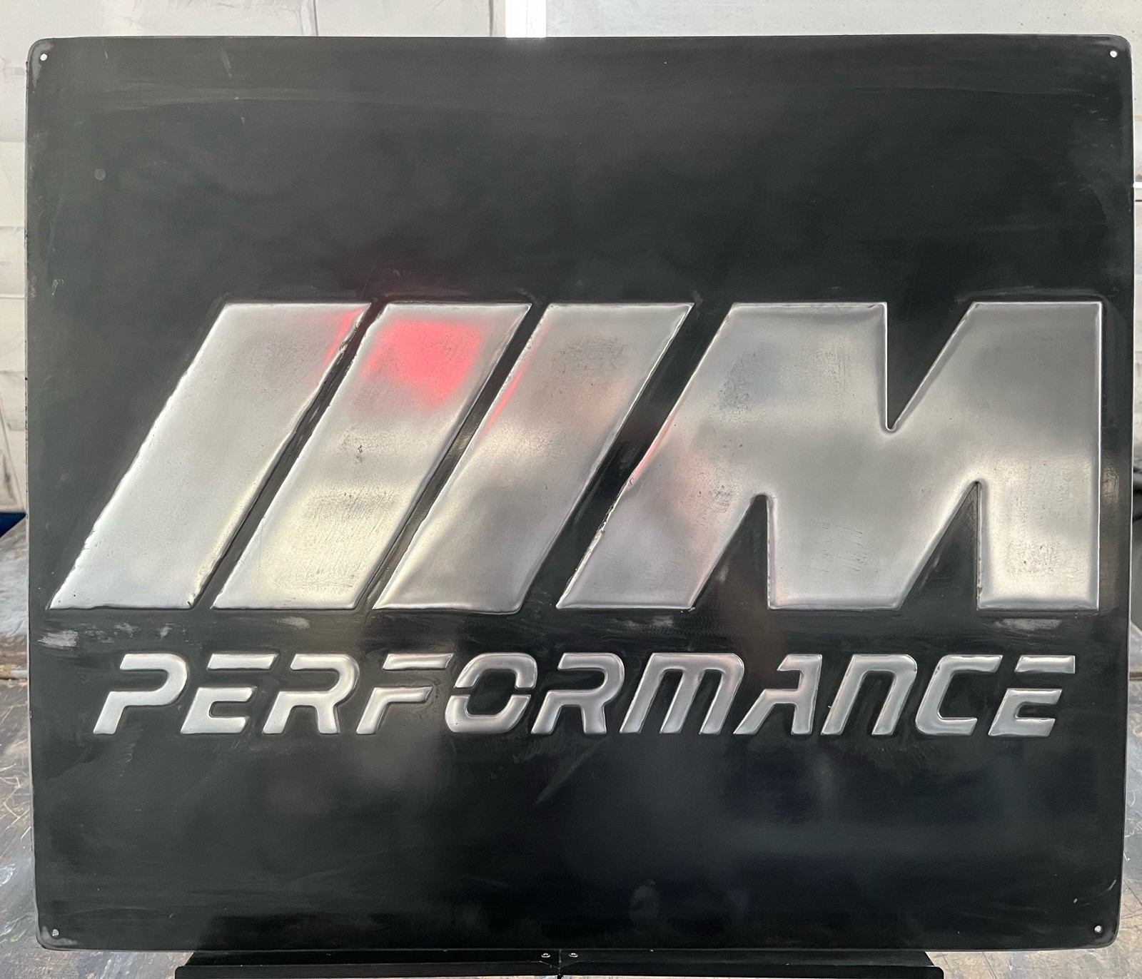 BMW M Performance Metal Sign 20x24” Handmade Raised Aluminum Relief 