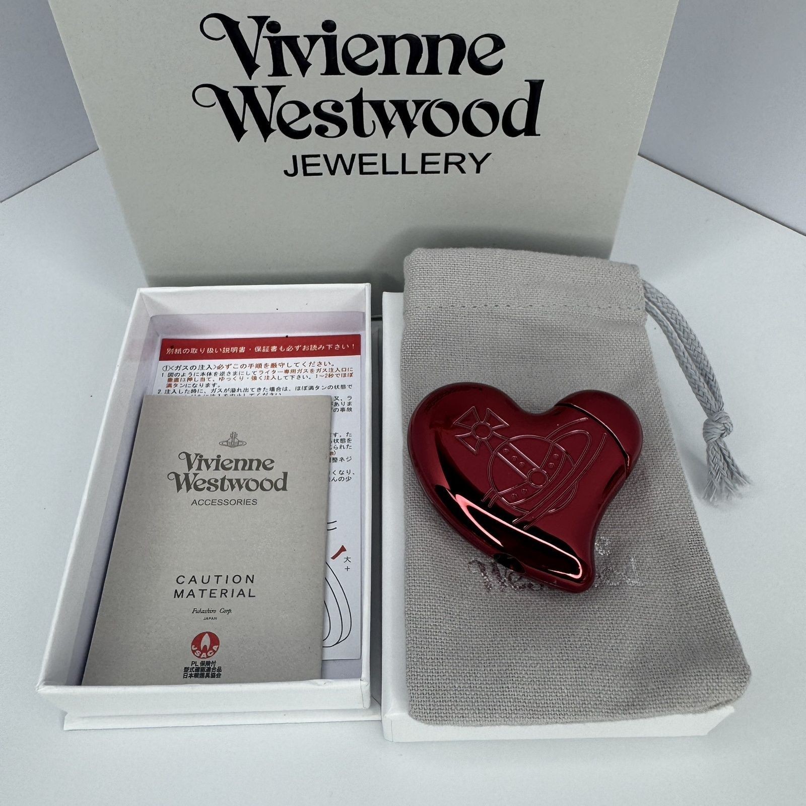 `Vivienne Westwood anime Heart Shape Electronic Gas Lighter Orb multicolour