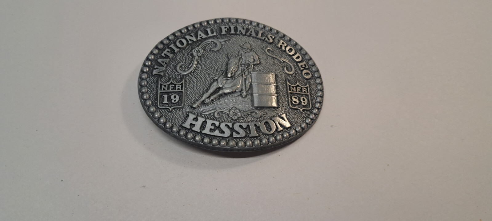 Heston National Finals Rodeo Belt Buckle 1989 SPECIAL  EDITION MENS