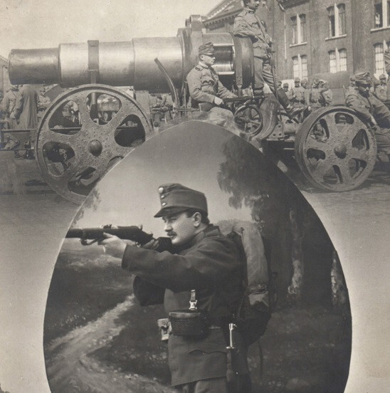 WWI Austrian Soldier Rifle Artillery Real Photo Postcard RPPC