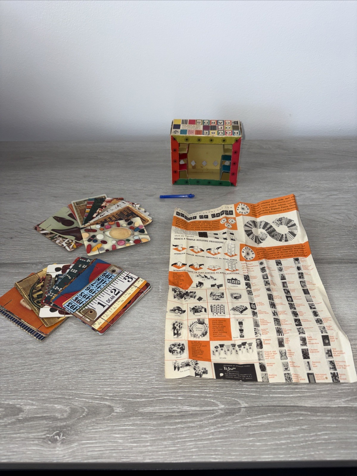 Original 1952 Charles Eames House of Cards Tigrett 1st Generation In Box Complet