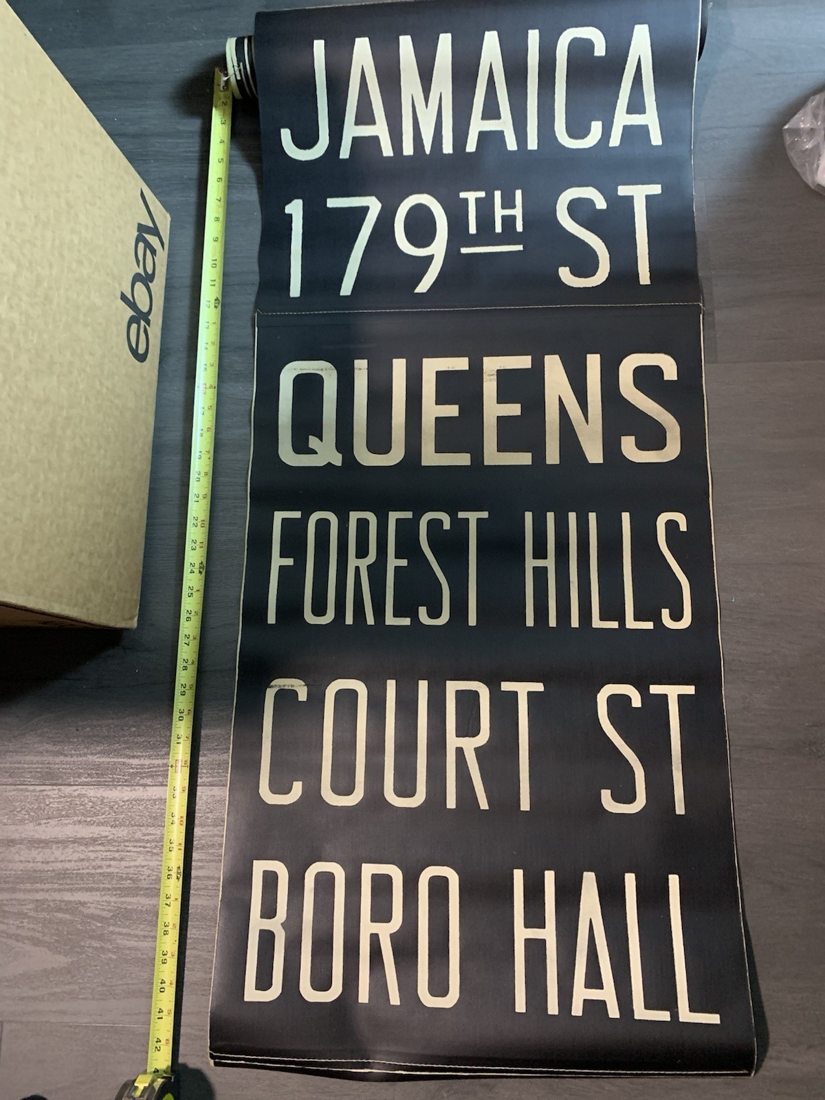 NYC SUBWAY ROLL SIGN COURT BORO HALL BROOKLYN HEIGHTS JORALEMON JAMAICA QUEENS